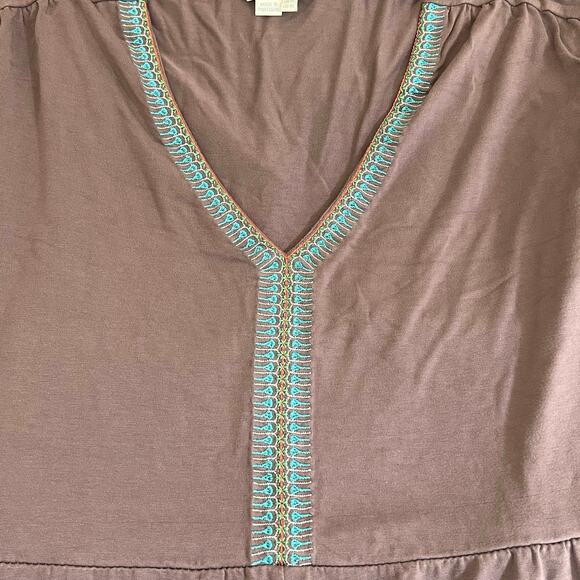 Boden Sleeveless Embroidered V Neck it And Flare Midi Dress Beige Womens Size 4L - Picture 3 of 7